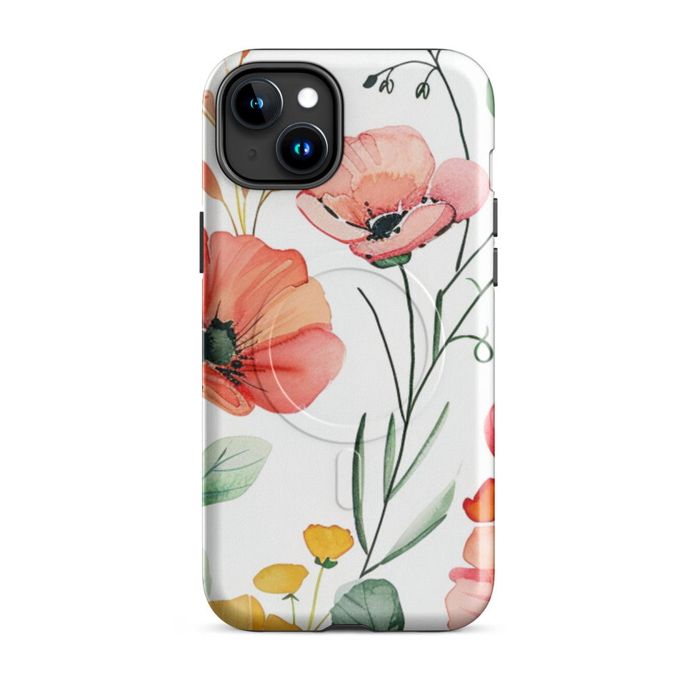 Petal Blush MagSafe iPhone case, green stem detail 7