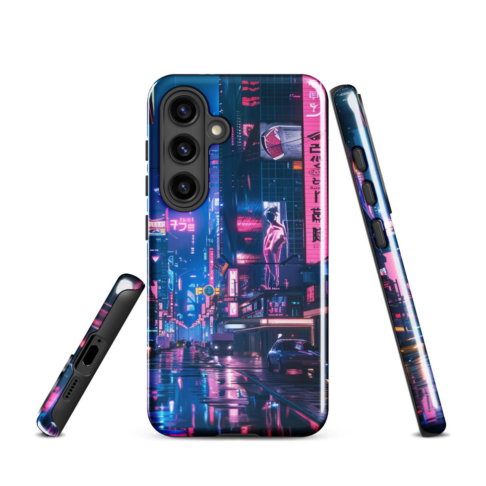 Neon Skyline urban lights on Samsung tough case — gallery view 07