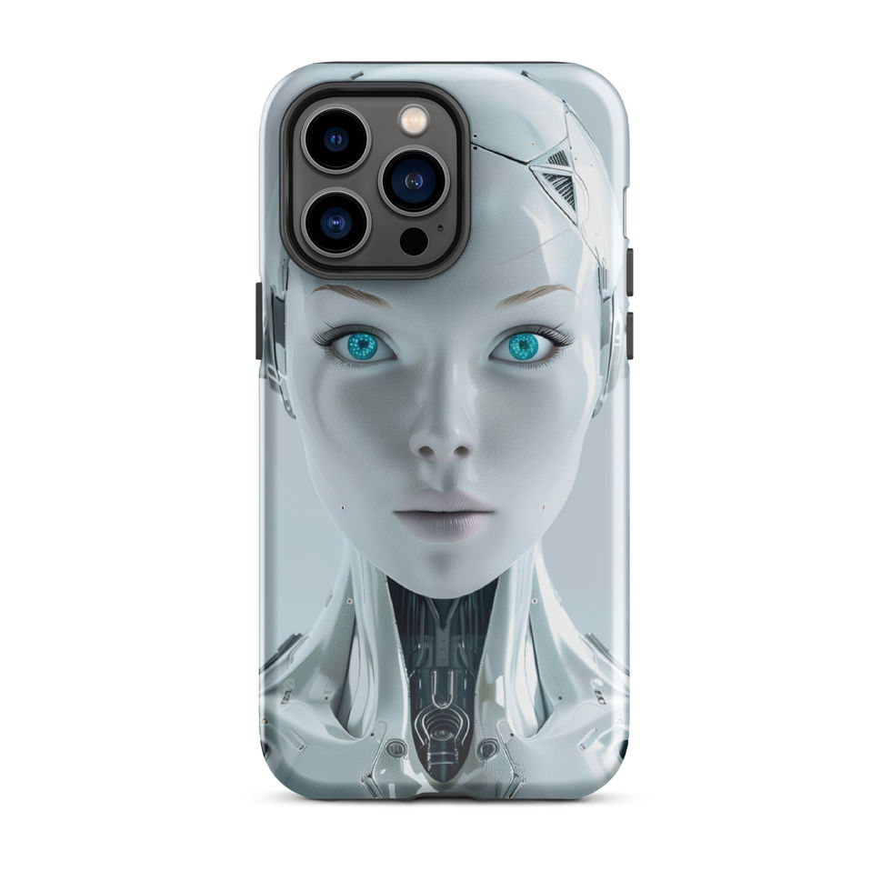 Detailed glowing eye artwork on a Nova Ascend iPhone phone case