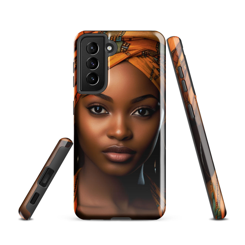 Expanded Galaxy S21 Plus cover with luminous textiles and rich neutral shadows