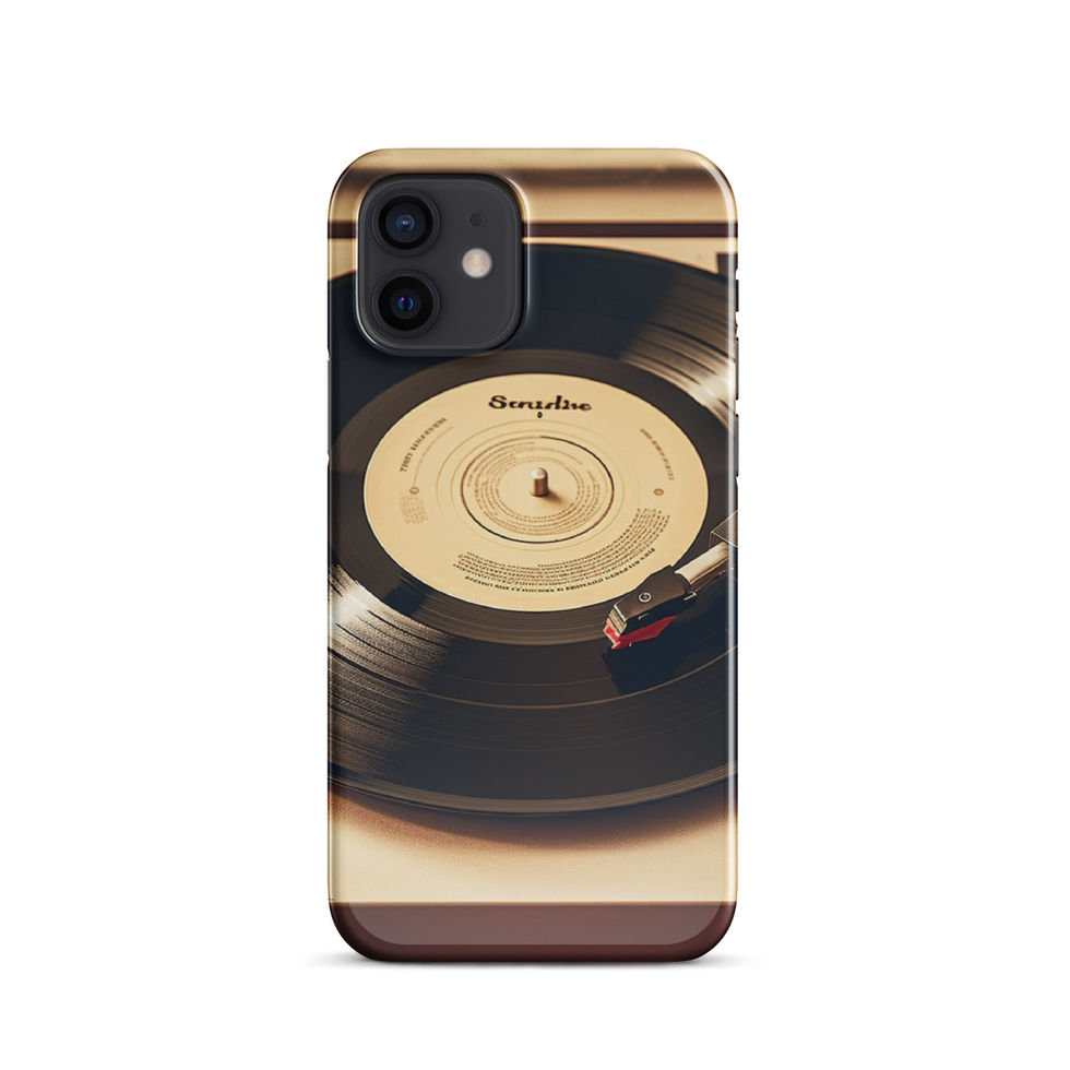 Golden Grooves slim iPhone Snap Case side-angled view showing the transparent protective edge, image 6.