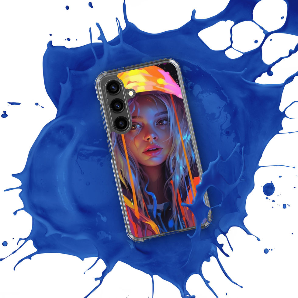 Fluro Girl fluorescent portrait on a clear Samsung case โ gallery view 50