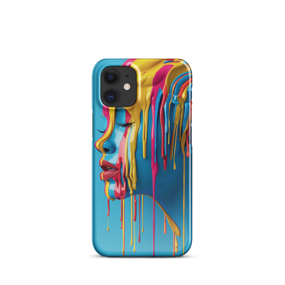 Melted Serenity snap case for iPhone with calm surreal portrait artwork, camera-cutout detail, preview 5