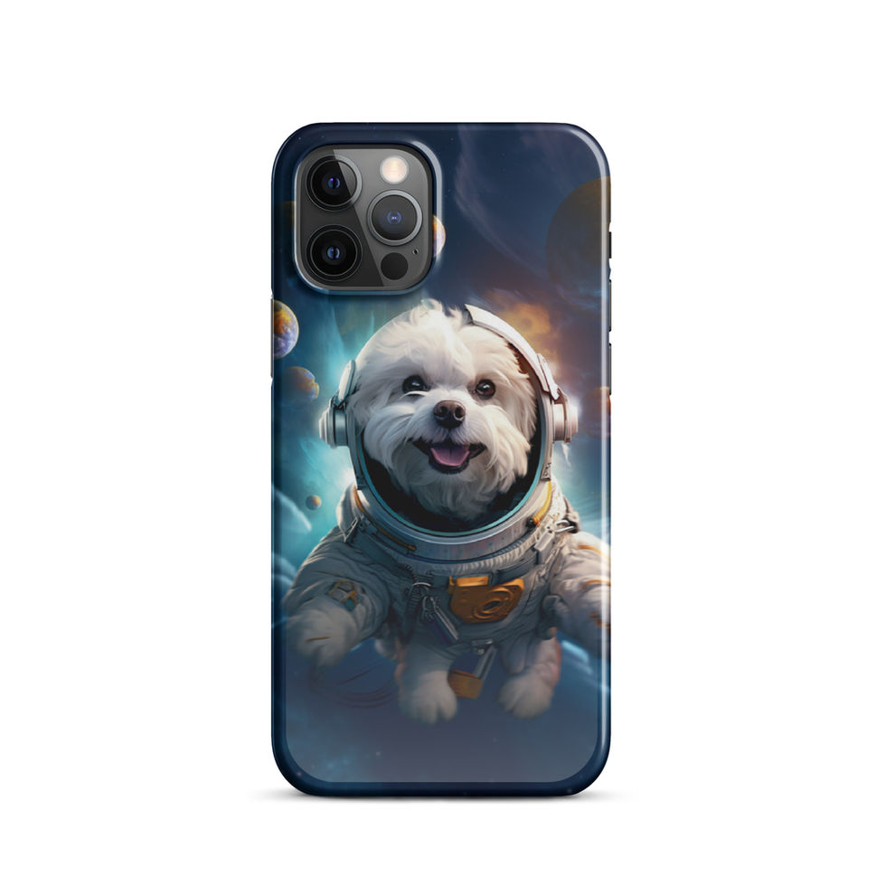 Galactic Voyager cosmic dog iPhone snap case — case edge profile 07