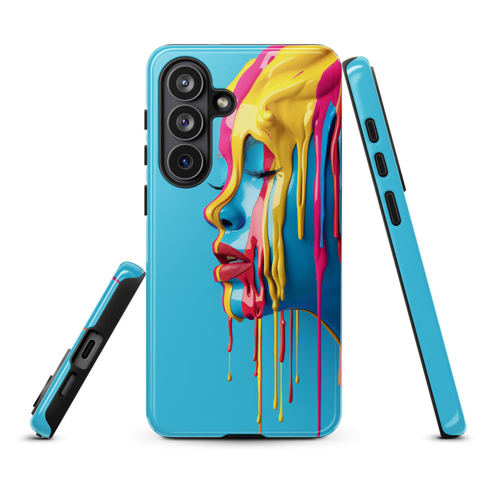Melted Serenity tough case for Samsung with peaceful flowing portrait art, handheld preview, preview 14