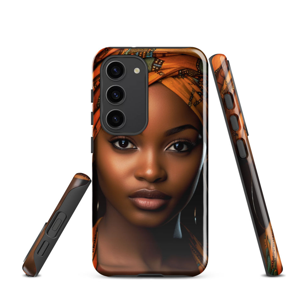 Broader Galaxy S23 Plus cover with deep bronze tones and intricate textile folds