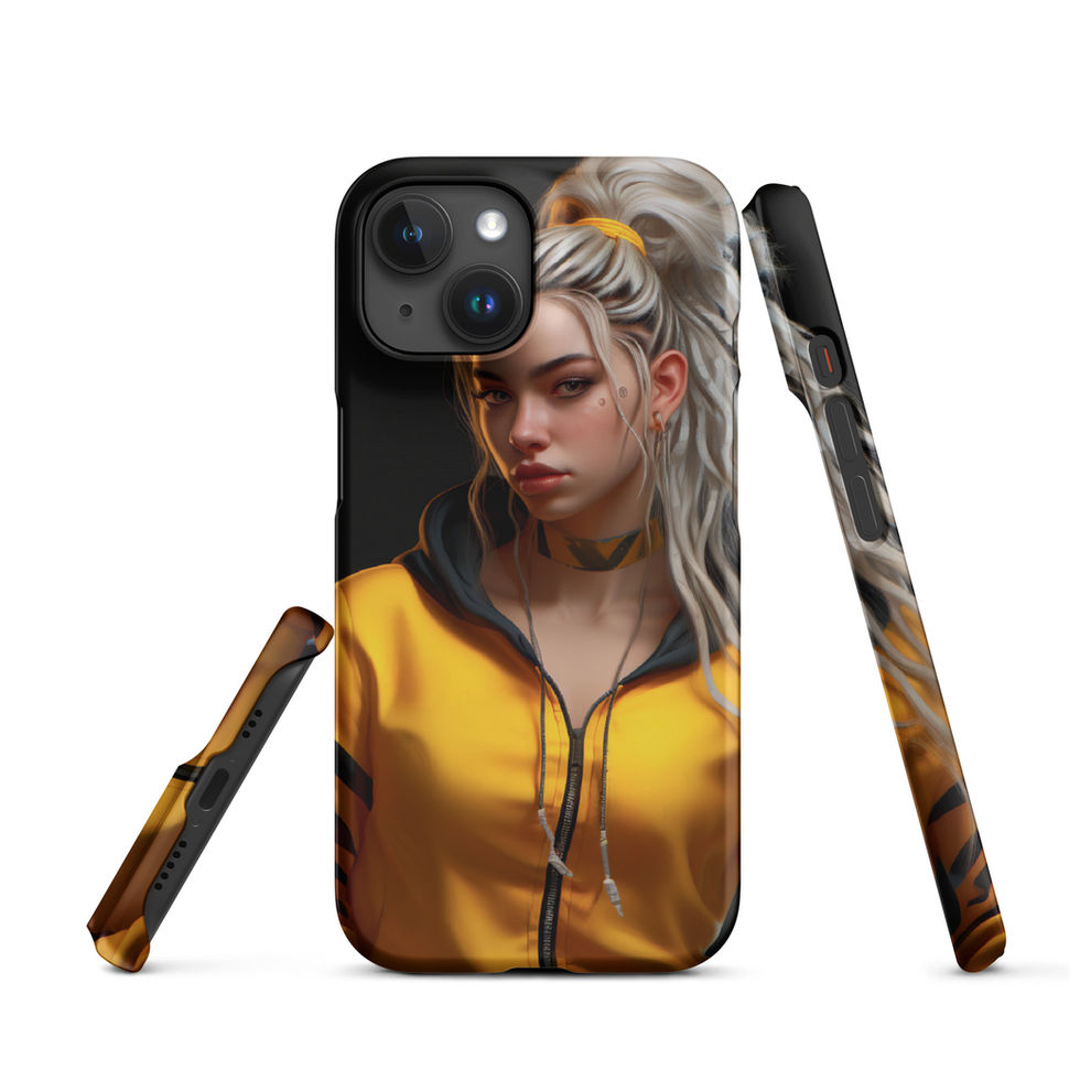 Neon Rebellion iPhone Snap Case with folds of golden fabric