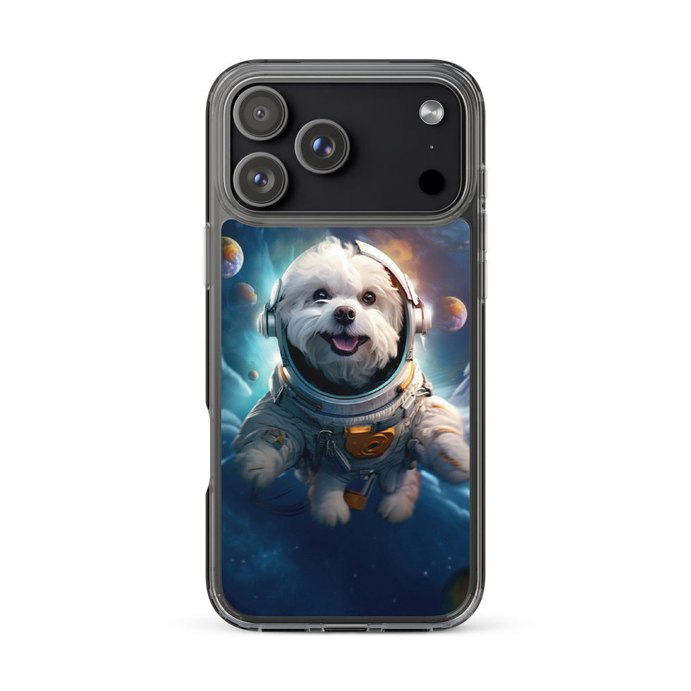 Galactic Voyager cosmic dog iPhone clear case — full product preview 48