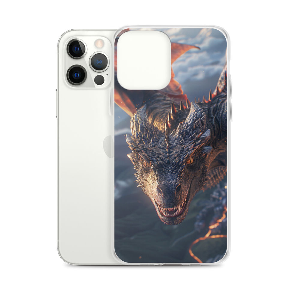 Infernal Flight fire dragon clear case for iPhone 13 โ rear artwork view 11