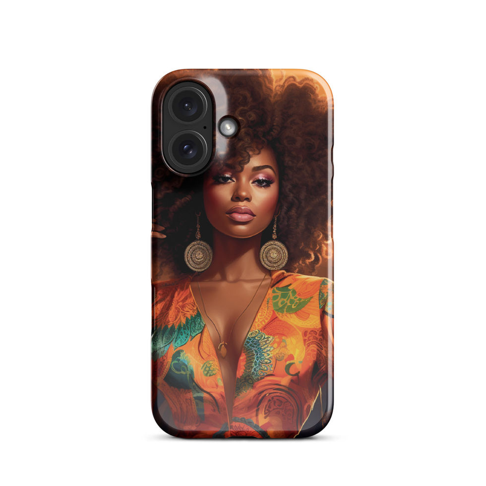 Statement artwork celebrates Black beauty on a compact protective cover