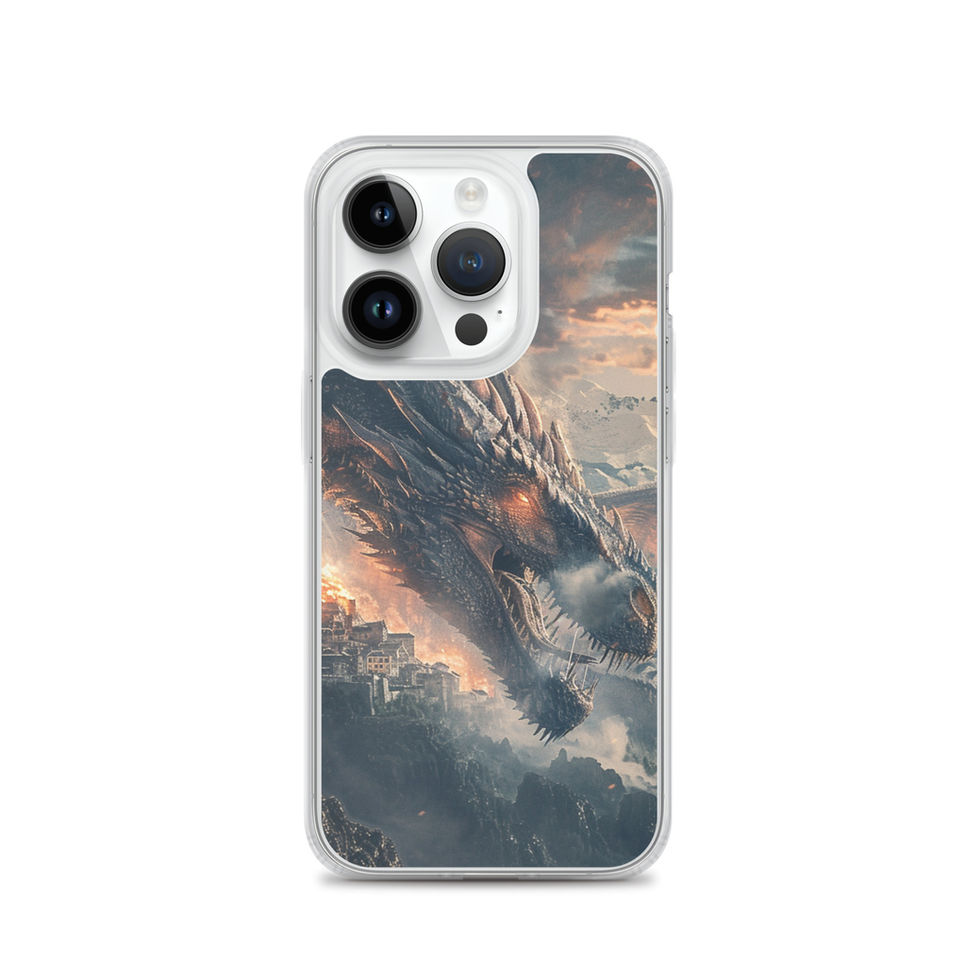 Scorched Earth fire dragon clear iPhone case gallery view 28