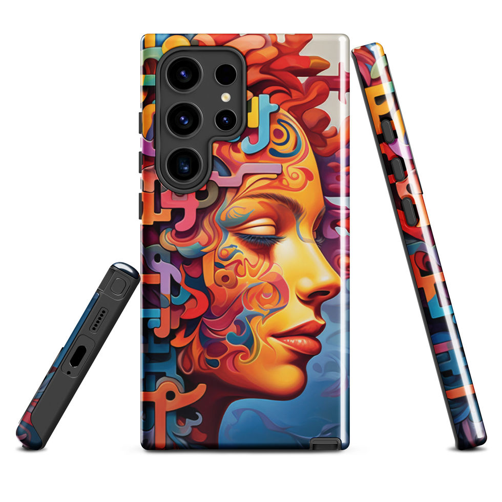 Dreamstate Mosaic tough Samsung phone case with dreamy abstract mosaic artwork — geometric colour detail