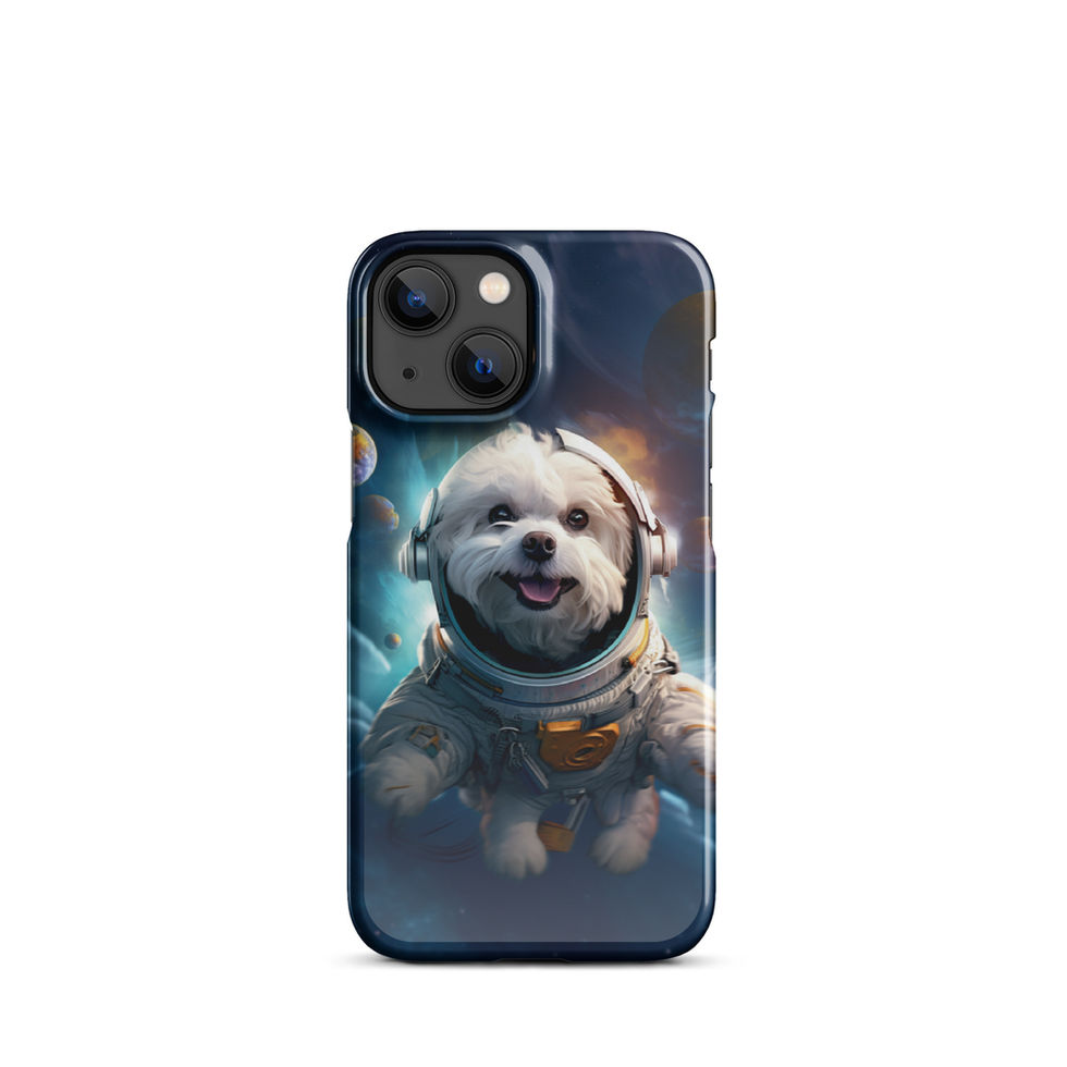 Galactic Voyager cosmic dog iPhone snap case — space design detail 09