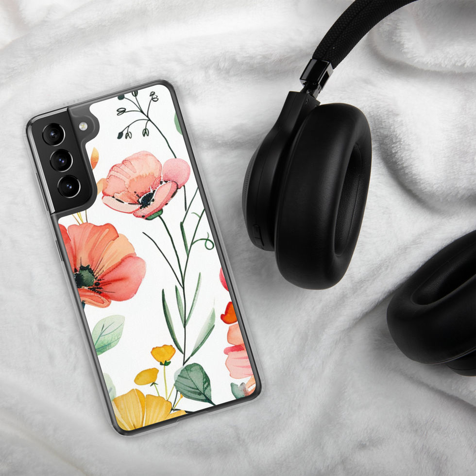 Petal Blush clear Samsung case, pattern close-up 12