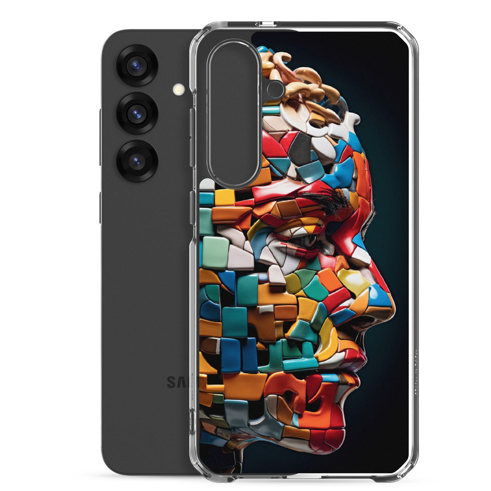 “Mosaic Mind” clear case for Samsung, top edge detail, image 19
