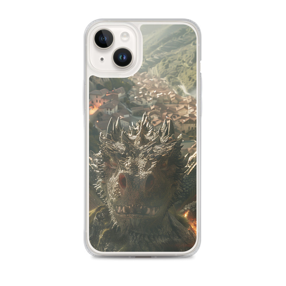 Tyrant of the Skies dragon clear case for iPhone 17 Air – rear artwork view 24