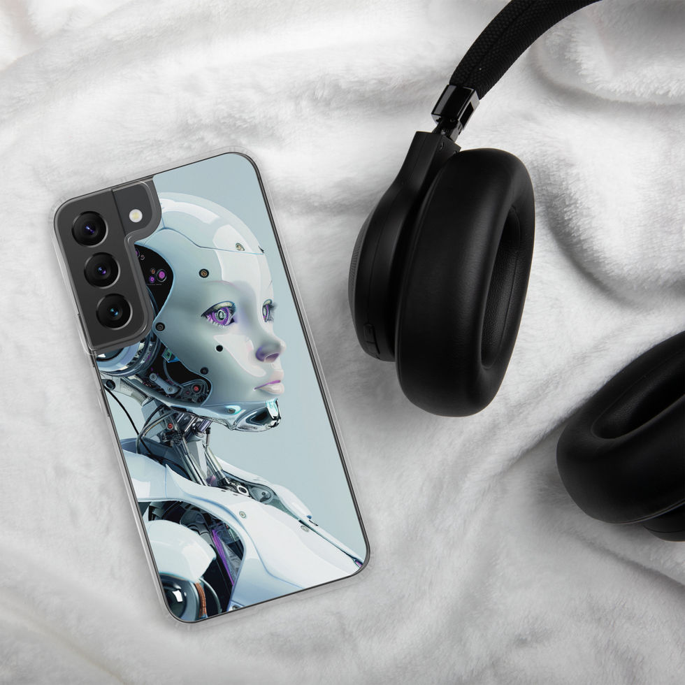 Synth Aurora sci-fi character artwork seen from the side