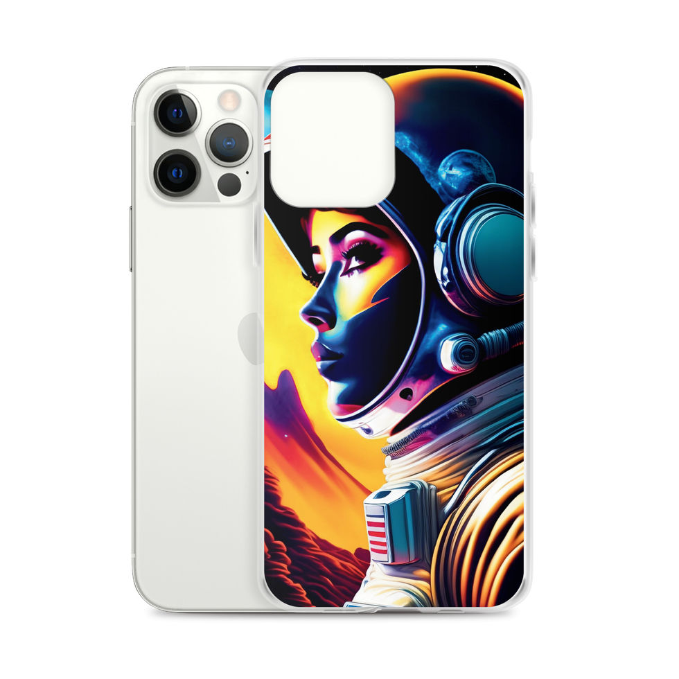 Cosmic Vision futuristic portrait on a clear iPhone case โ gallery view 11