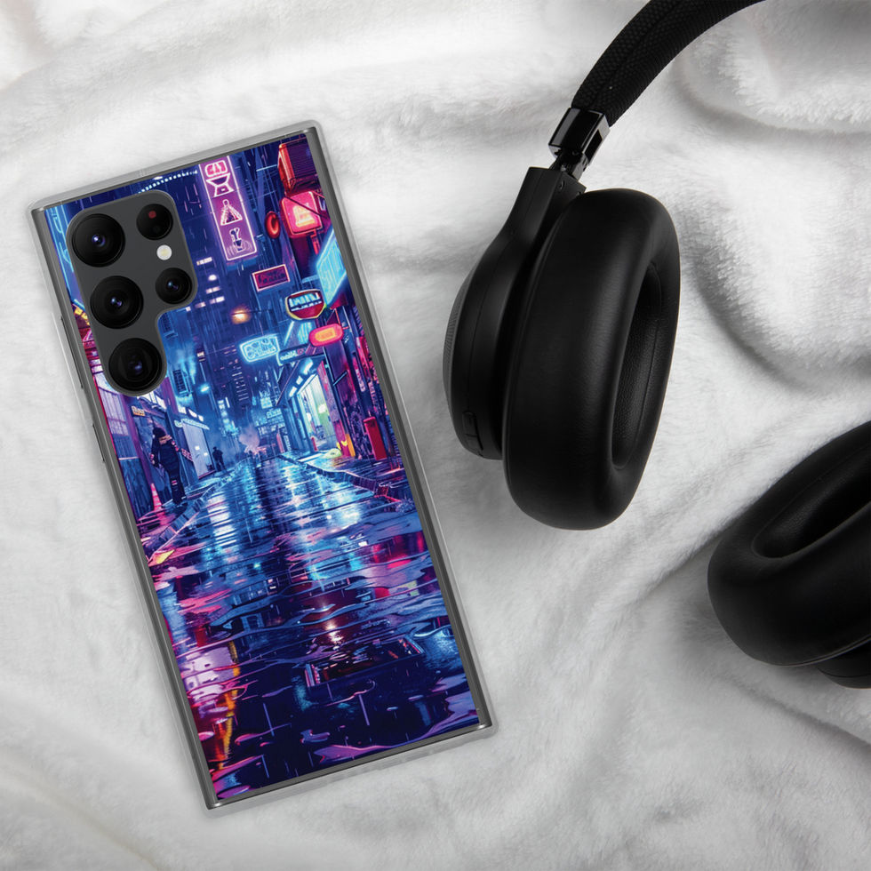 Neon Underground clear Samsung case with vivid hidden-city lights — gallery view 21