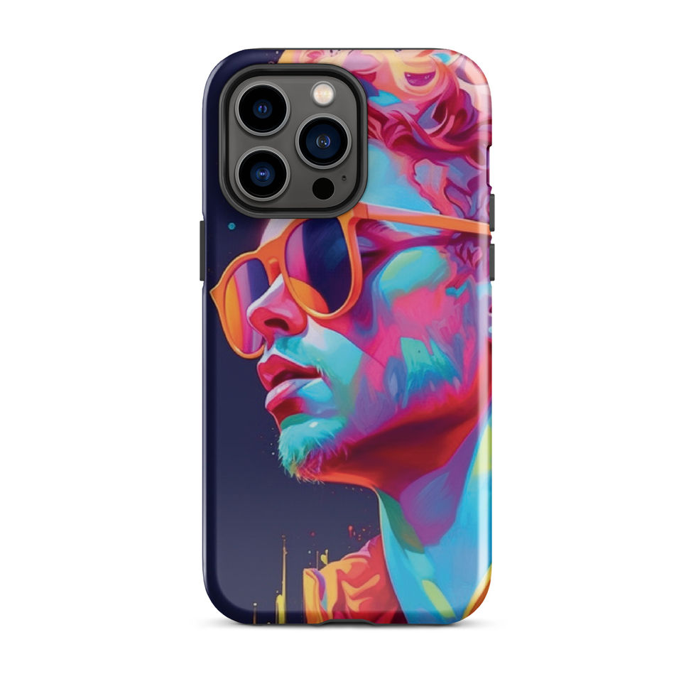 Neon Rebel portrait on a deep-blue tough iPhone case — gallery view 16