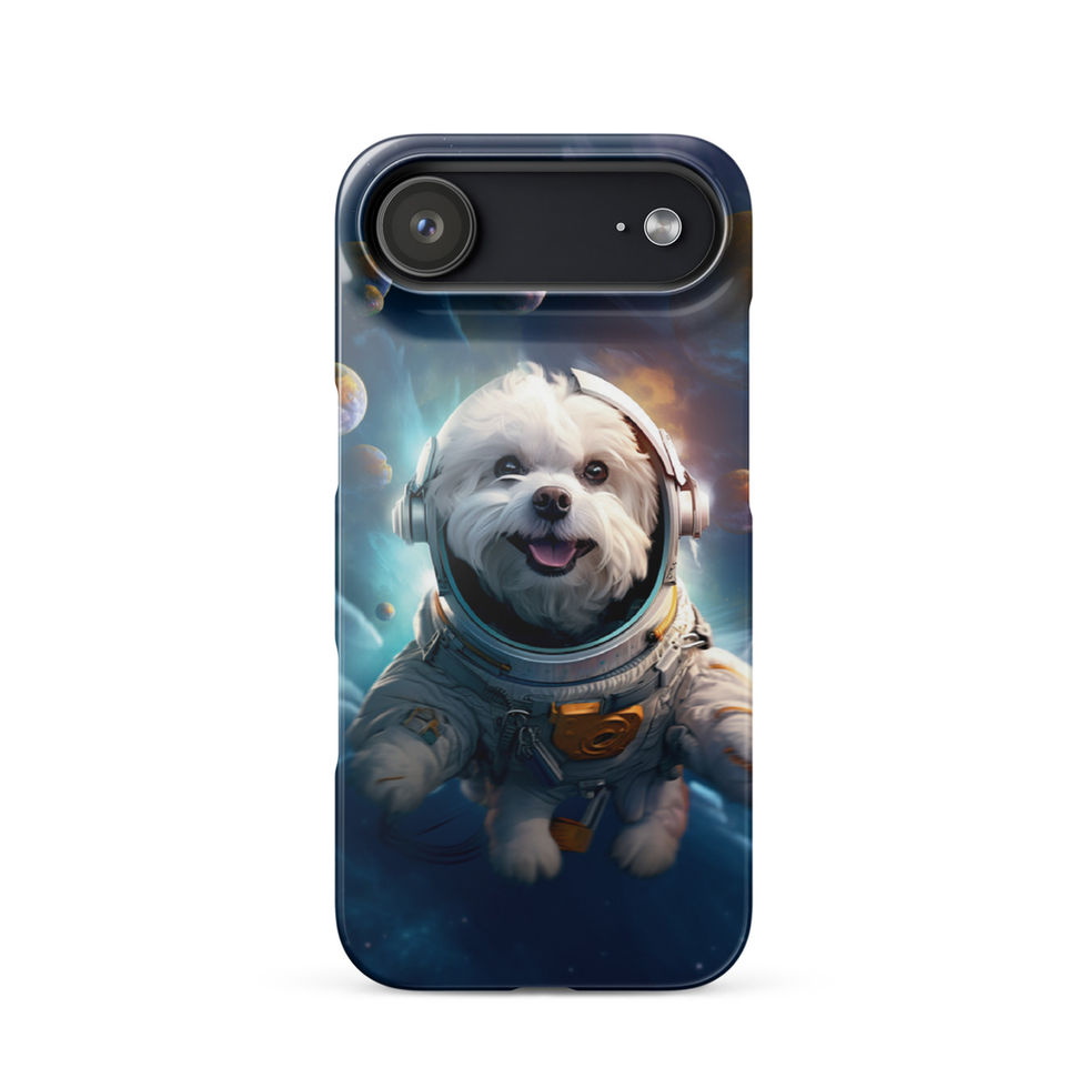 Galactic Voyager cosmic dog iPhone snap case — cosmic dog close-up 25