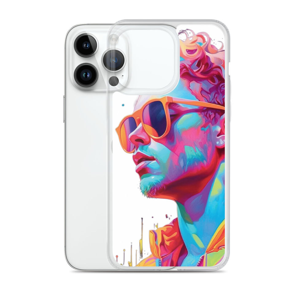 Neon Rebel portrait on a white-background clear iPhone case โ gallery view 27