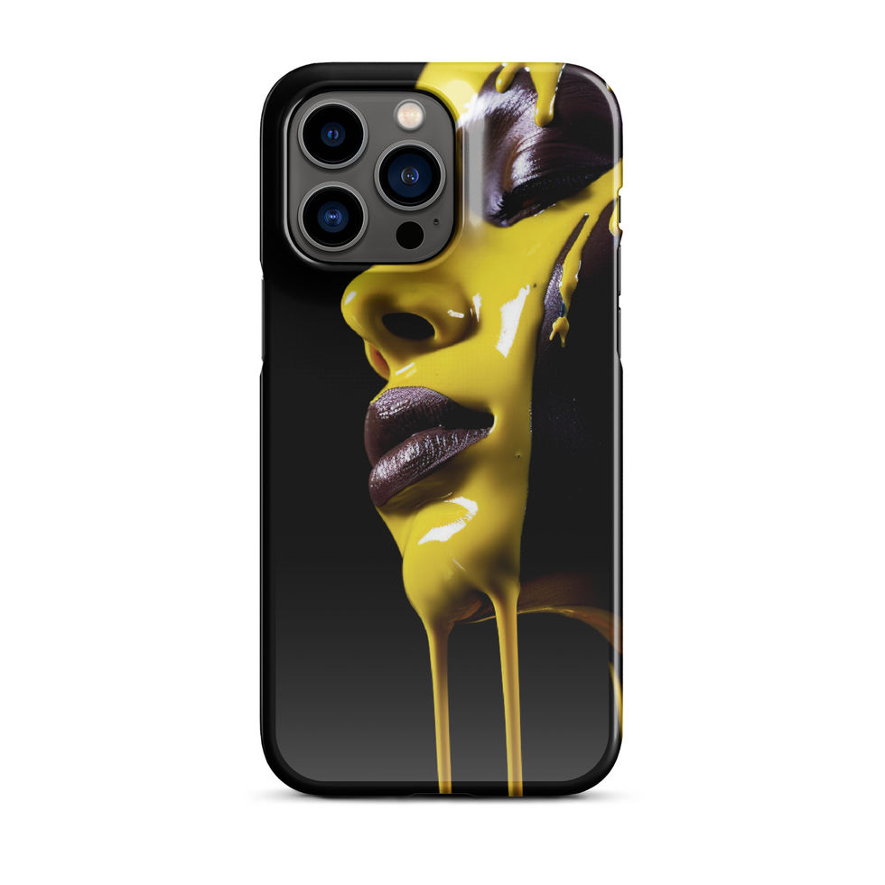 Chromatic Flow slim snap iPhone case with sweeping colourful portrait art, full case view, image 16