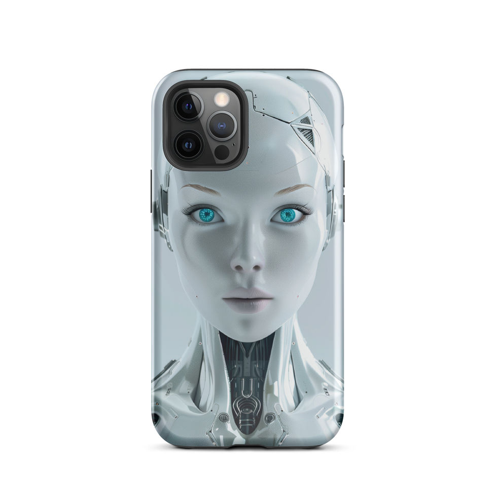 Nova Ascend centred AI artwork on a protective iPhone case