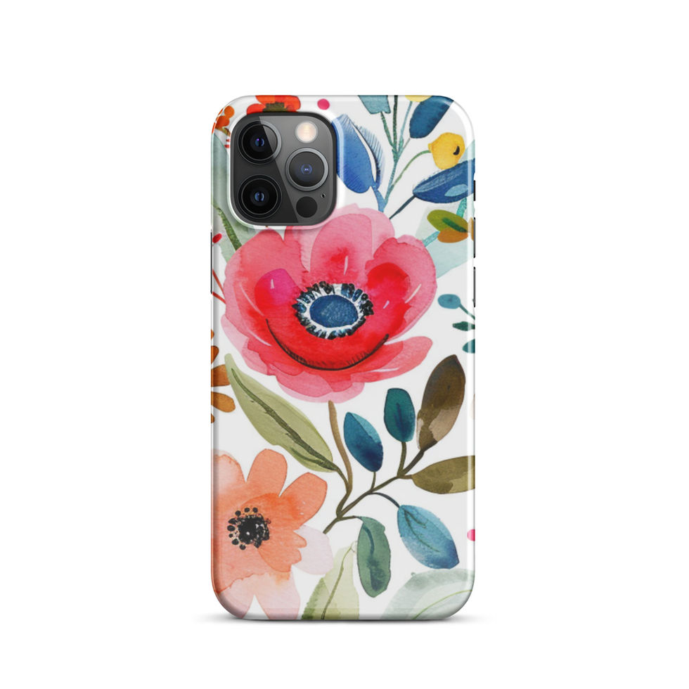 Field Notes in Bloom snap case for iPhone 12 Pro Max, hand-drawn wildflower notebook artwork, image 7