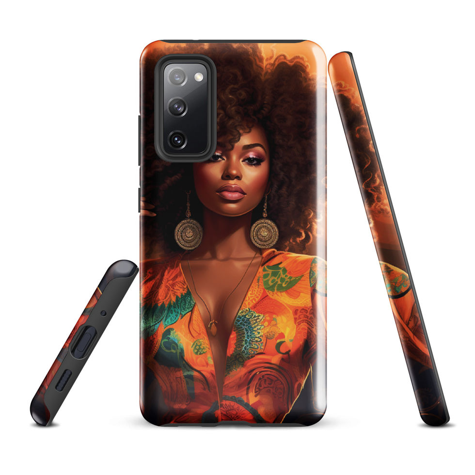 Confident portrait commands attention beside the Samsung camera opening