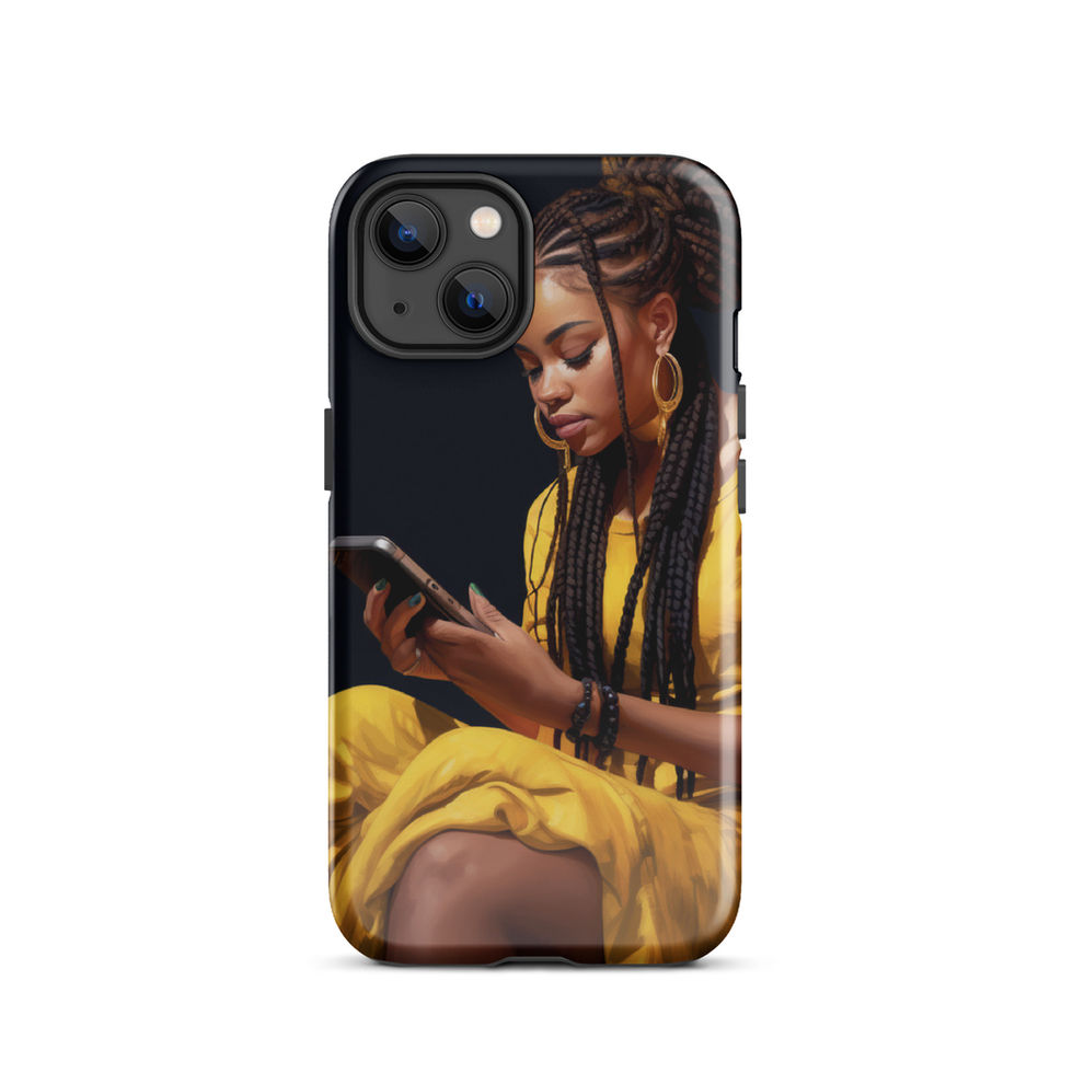 Premium iPhone 13 Pro cover highlighting jewellery and braided detail