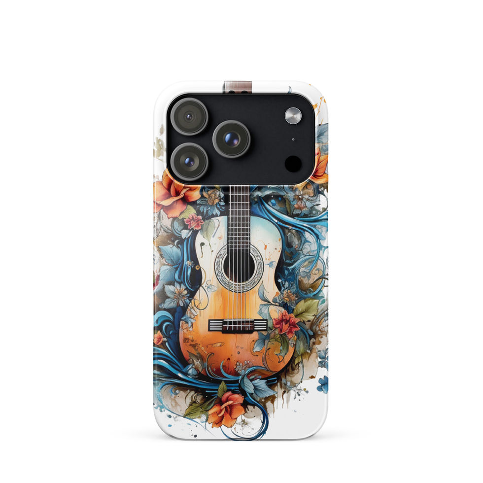 Nature’s Song slim iPhone Snap Case instrument artwork detail, showing the floral music artwork, image 26.