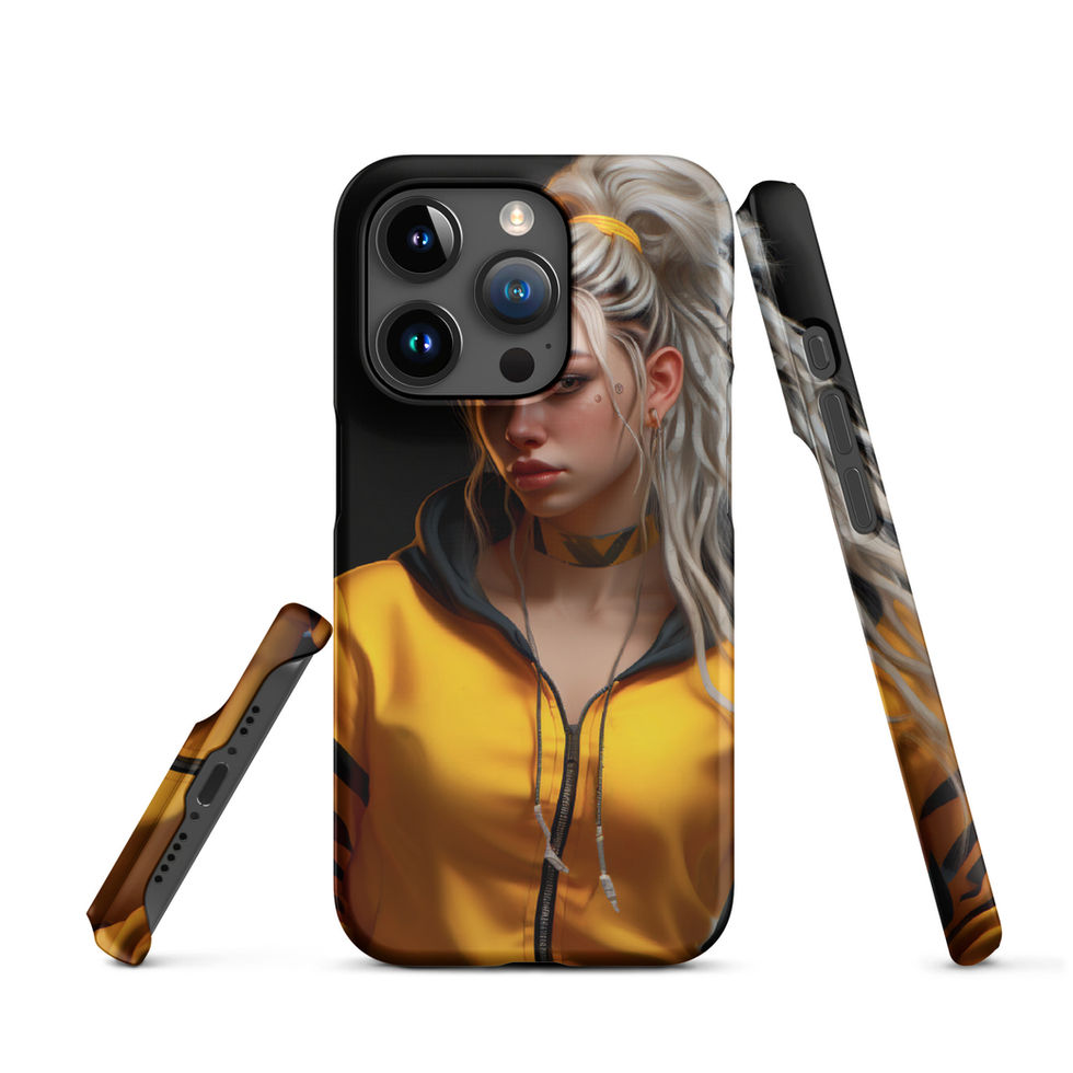 Neon Rebellion iPhone Snap Case with loose hair strands beside the face