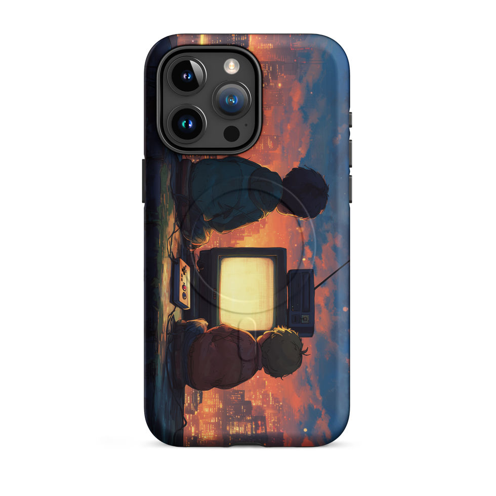 Skyline Save Point MagSafe iPhone case, detailed camera-corner protection view