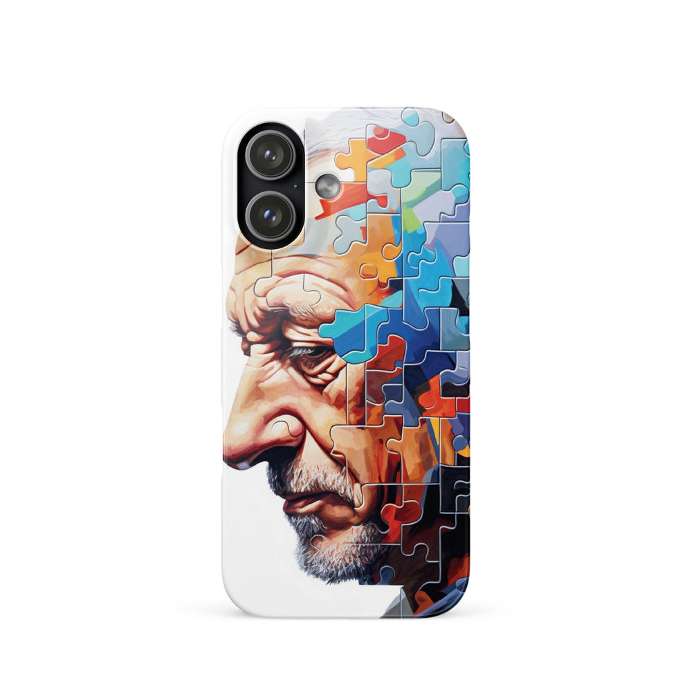 “Fading Pieces” snap case for iPhone, abstract puzzle detail, image 24