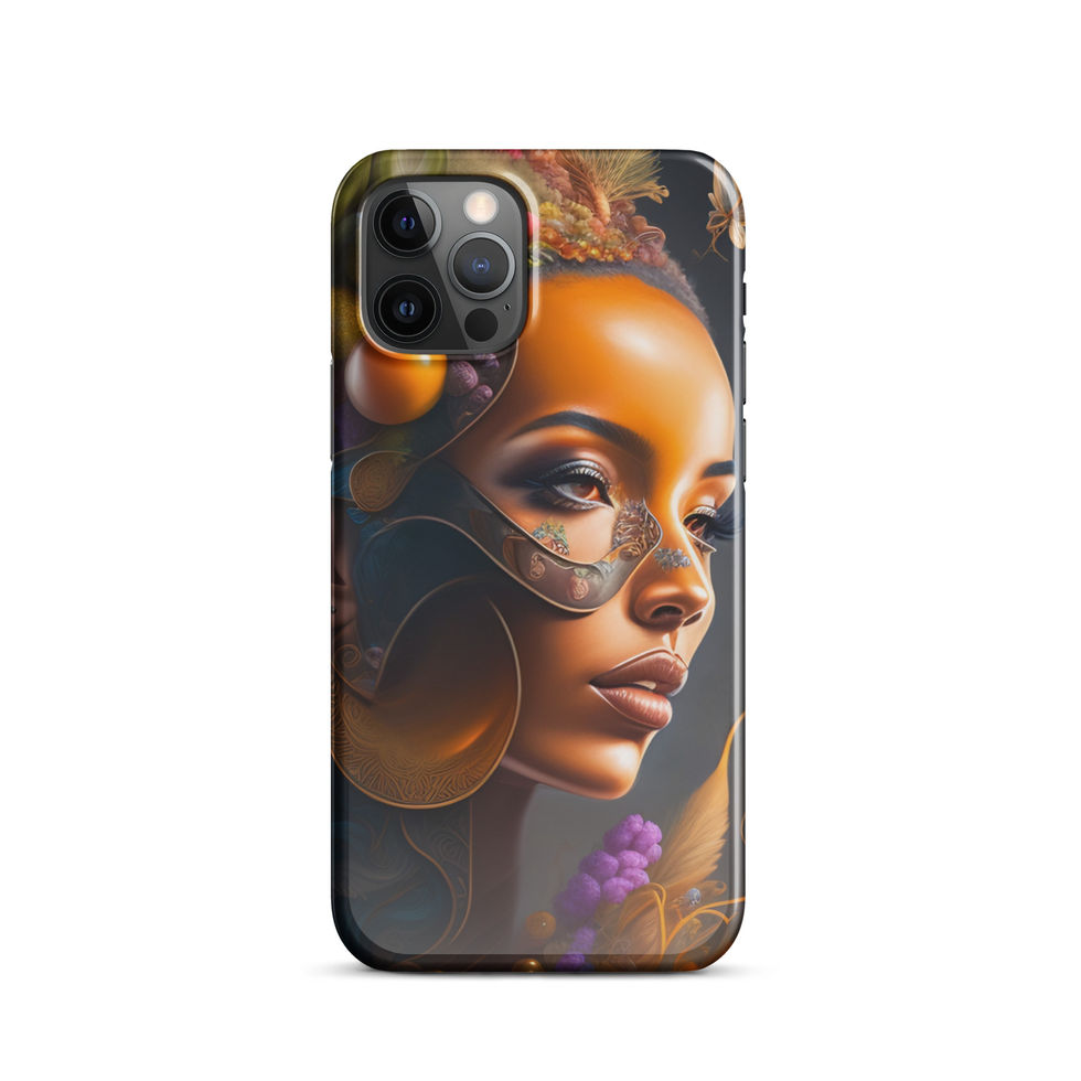 Fruit Brain iPhone Snap Case displaying a vibrant botanical brain filled with fresh fruit, bright blossoms and surreal artist