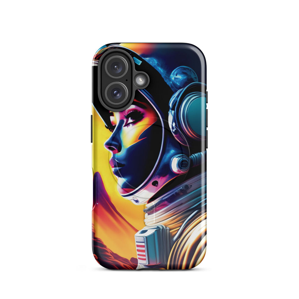 Cosmic Vision futuristic portrait on a MagSafe tough iPhone case — gallery view 10