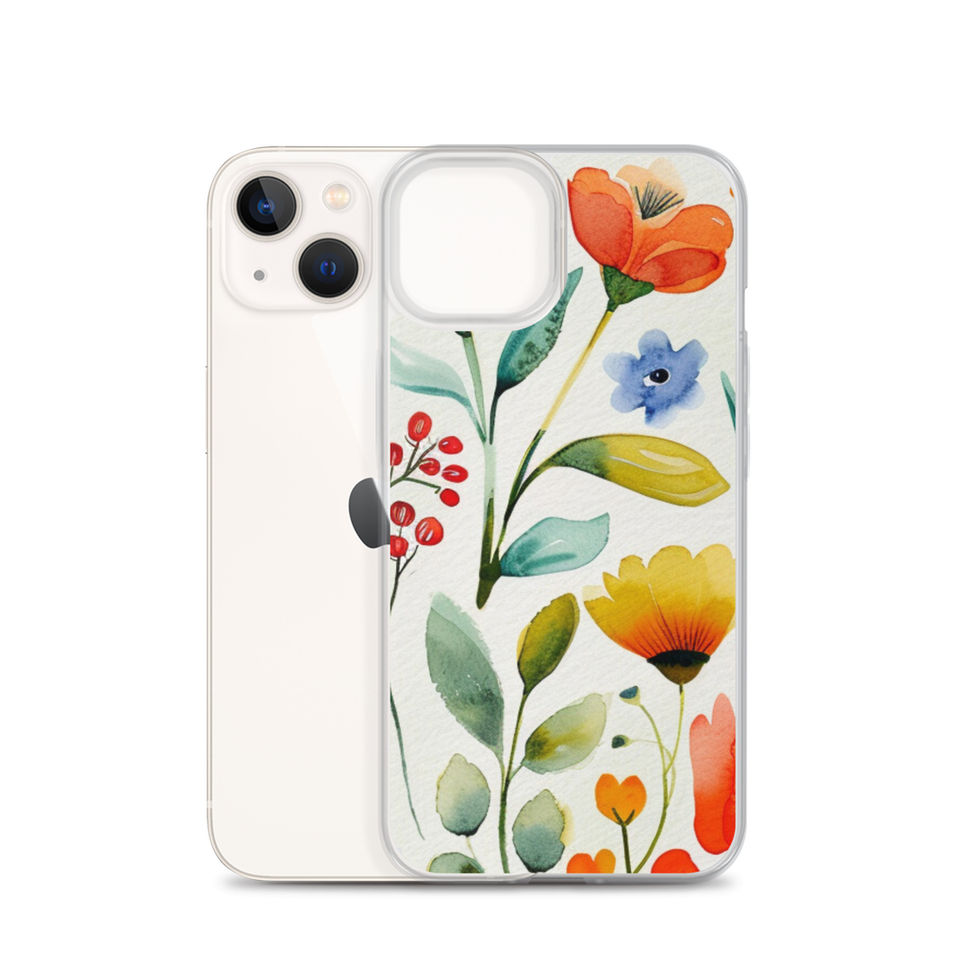 Meadow Daydream clear case for iPhone 16 Pro Max, hand-drawn sunflower meadow artwork, gallery view 23, image 23