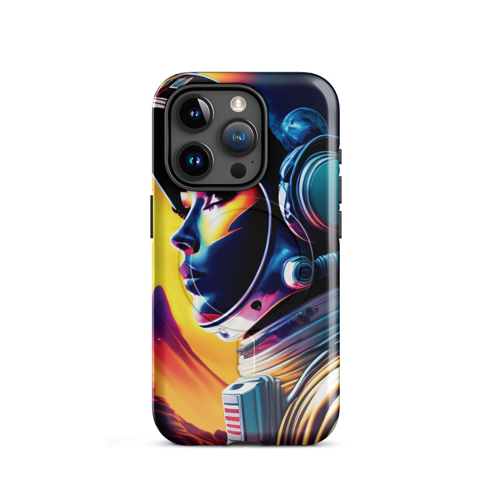 Cosmic Vision futuristic portrait on a MagSafe tough iPhone case — gallery view 08