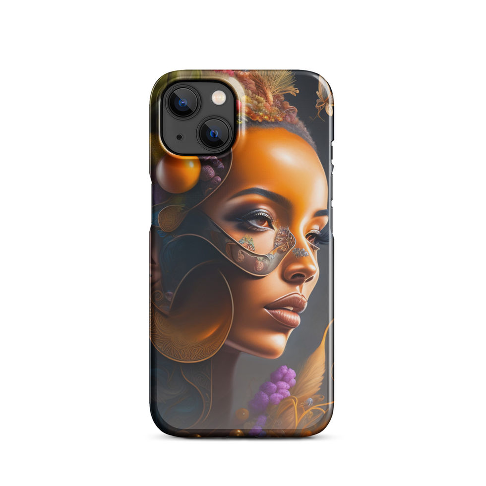 Fruit Brain iPhone Snap Case displaying a vibrant botanical brain filled with fresh fruit, bright blossoms and surreal artist
