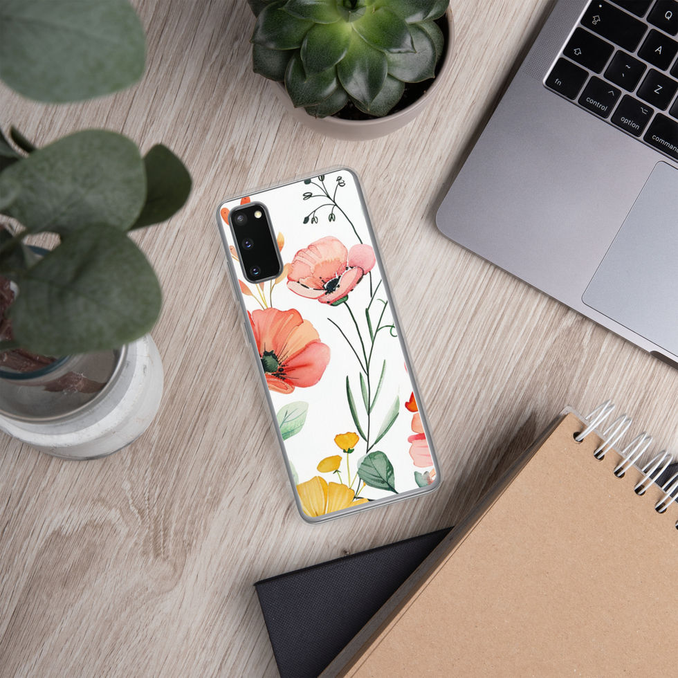 Petal Blush clear Samsung case, edge detail 10