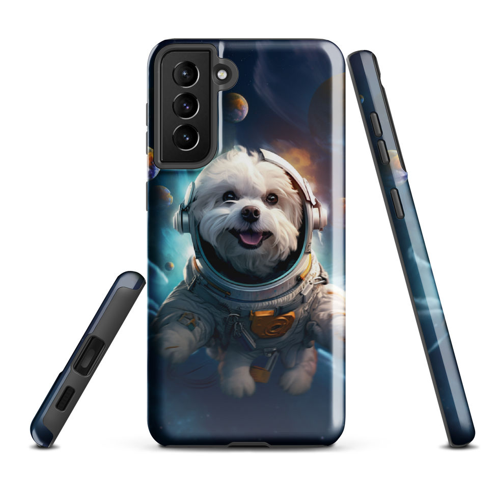 Galactic Voyager cosmic dog Samsung tough case — case edge profile 07
