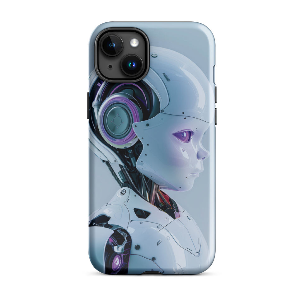 Nano Blossom android iPhone case against a pale blue background