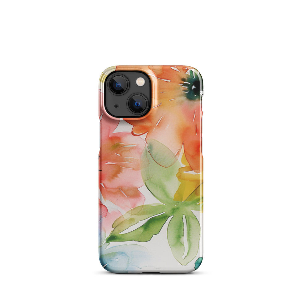 Bloom Riot floral snap case for iPhone 13, front view