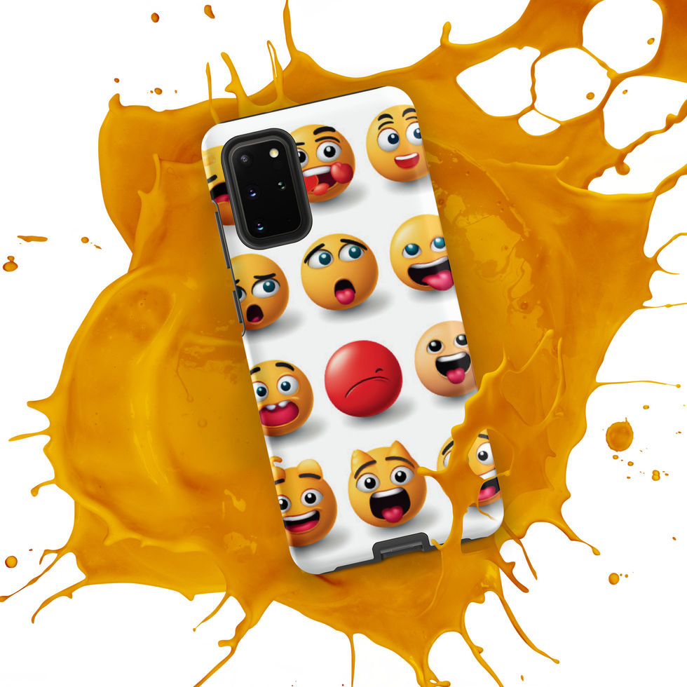 "Emoji Madness" Samsung Tough Case featuring case print filled with emoji in the emoji artwork