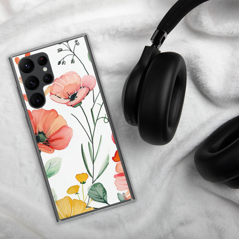 Petal Blush clear Samsung case, corner view 21