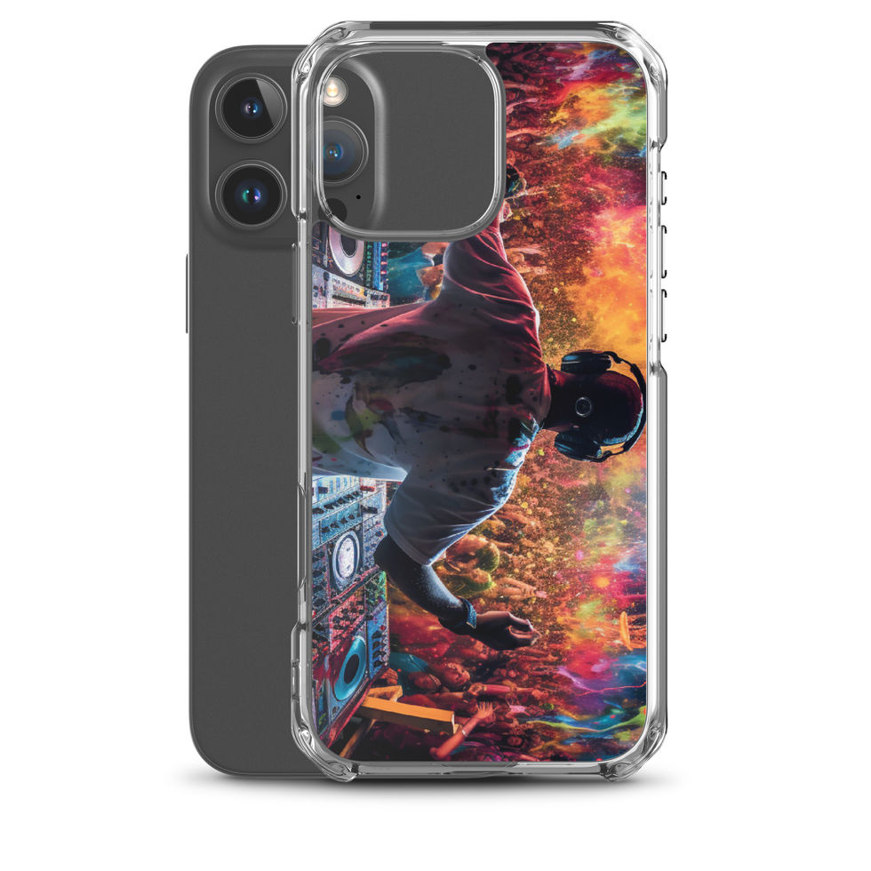 Vibrant Beats colorful music artwork on a transparent iPhone case, gallery image 43 of 50