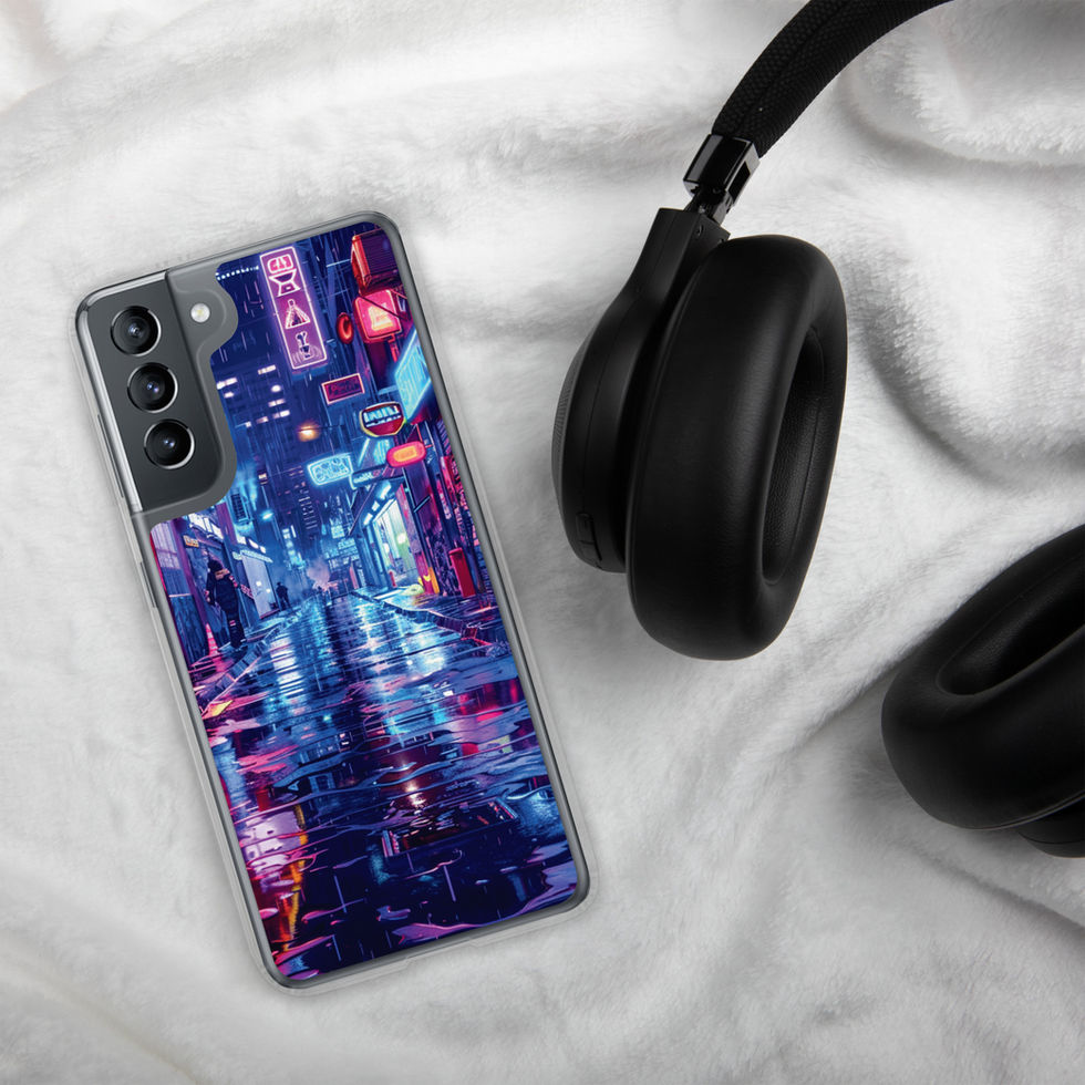 Neon Underground clear Samsung case with vivid hidden-city lights — gallery view 15