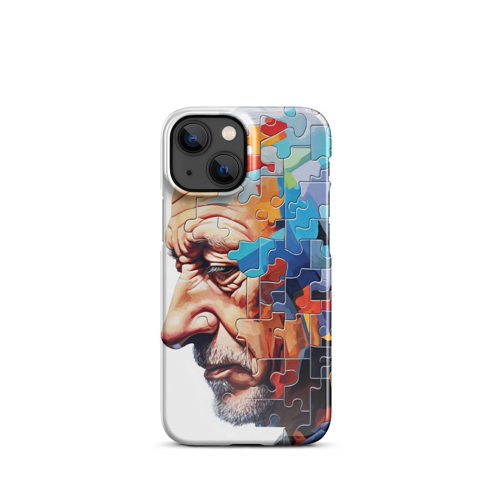 “Fading Pieces” snap case for iPhone, maze pattern detail, image 9