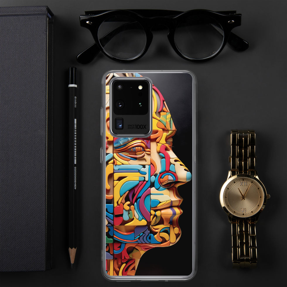 “Mechanical Mind” clear case for Samsung, side profile, image 5